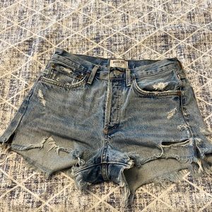 Agolde Light wash jean shorts